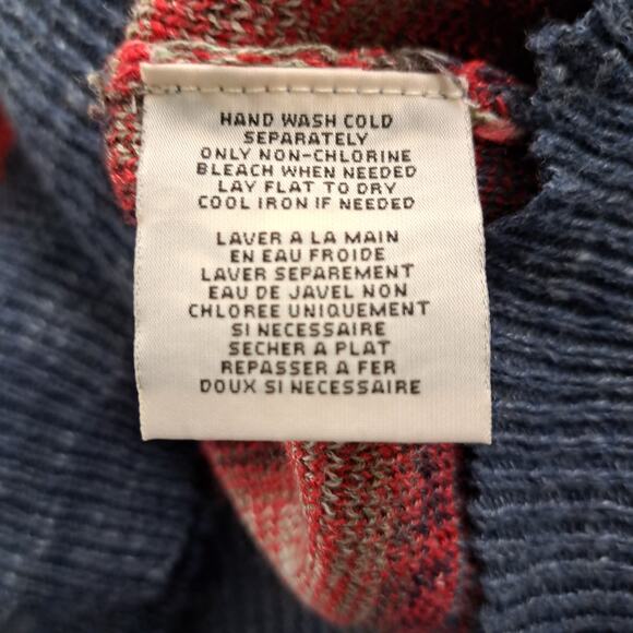 RALPH LAUREN Denim & Supply Southwest Aztec Cotton Sweater Medium Blue - Picture 8 of 8